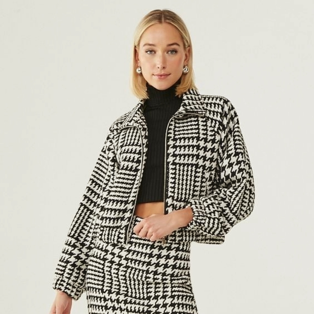 TWILL HOUNDSTOOTH JACKET
